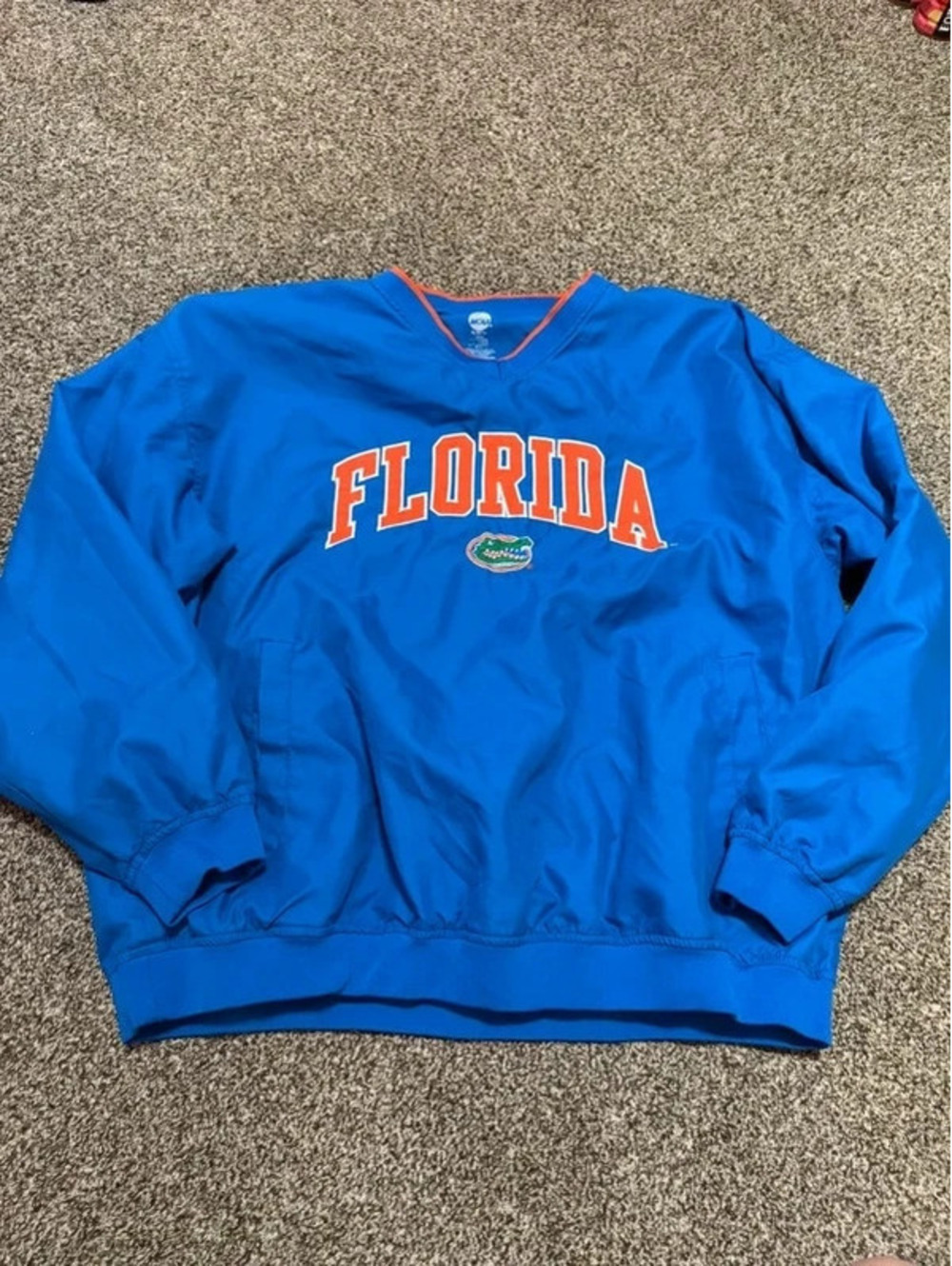 Florida Gators NCAA Mens XL Blue Pullover Windbreaker Jacket University Florida